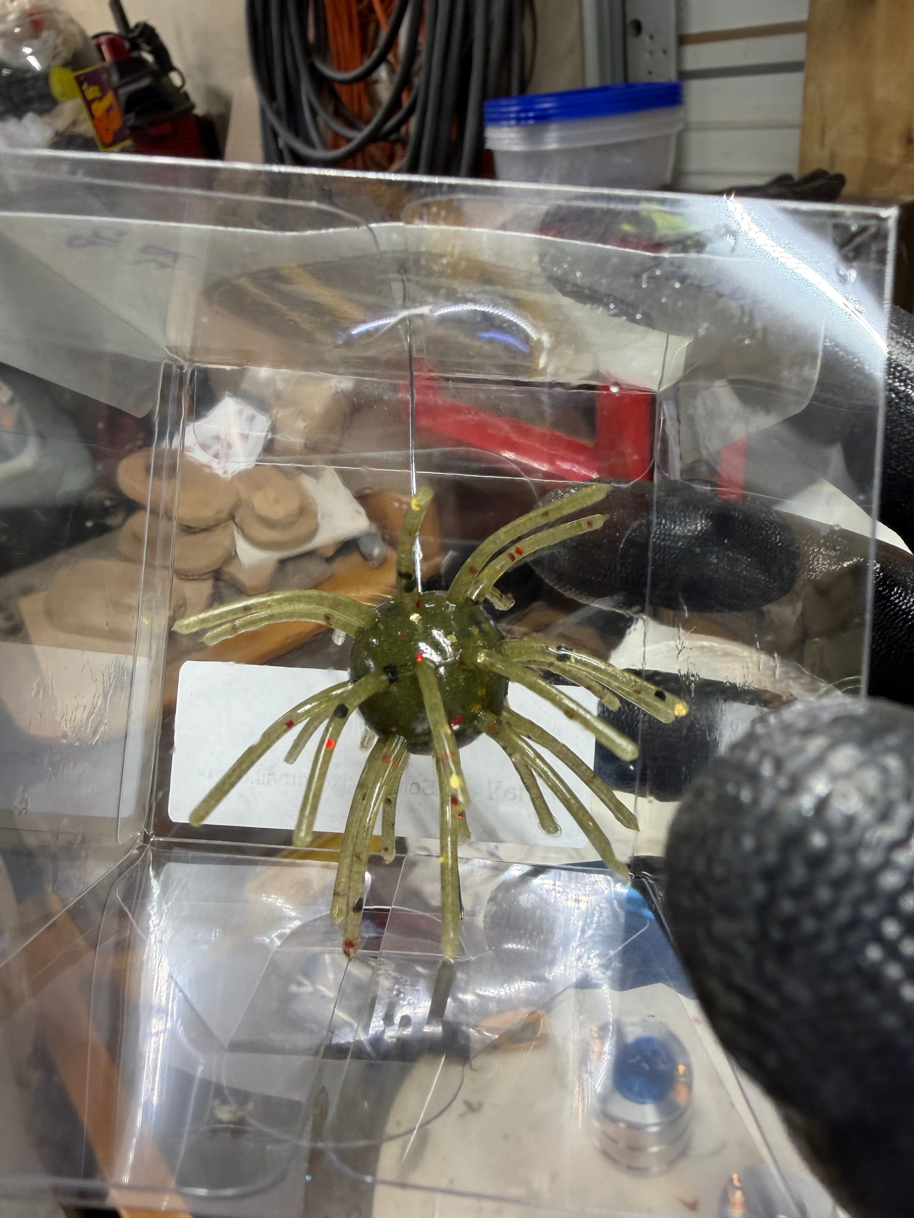 3/4" Green Pumpkin Red Flake Urchant style bait