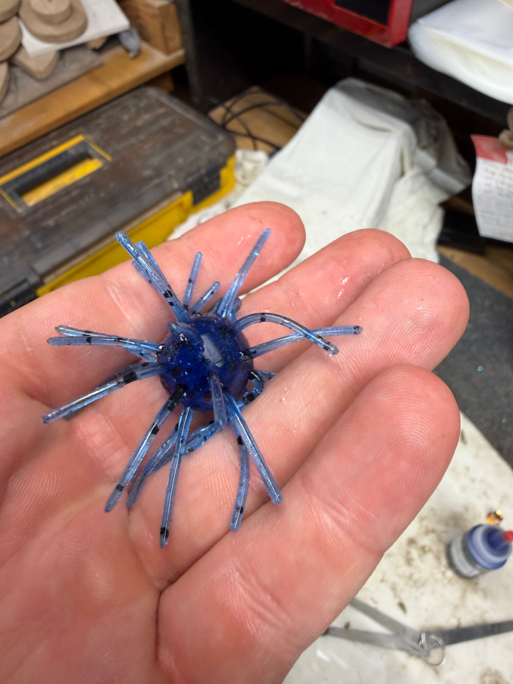 Candy Blue Urchin – 3/4" Ball | 2.5" Leg Span