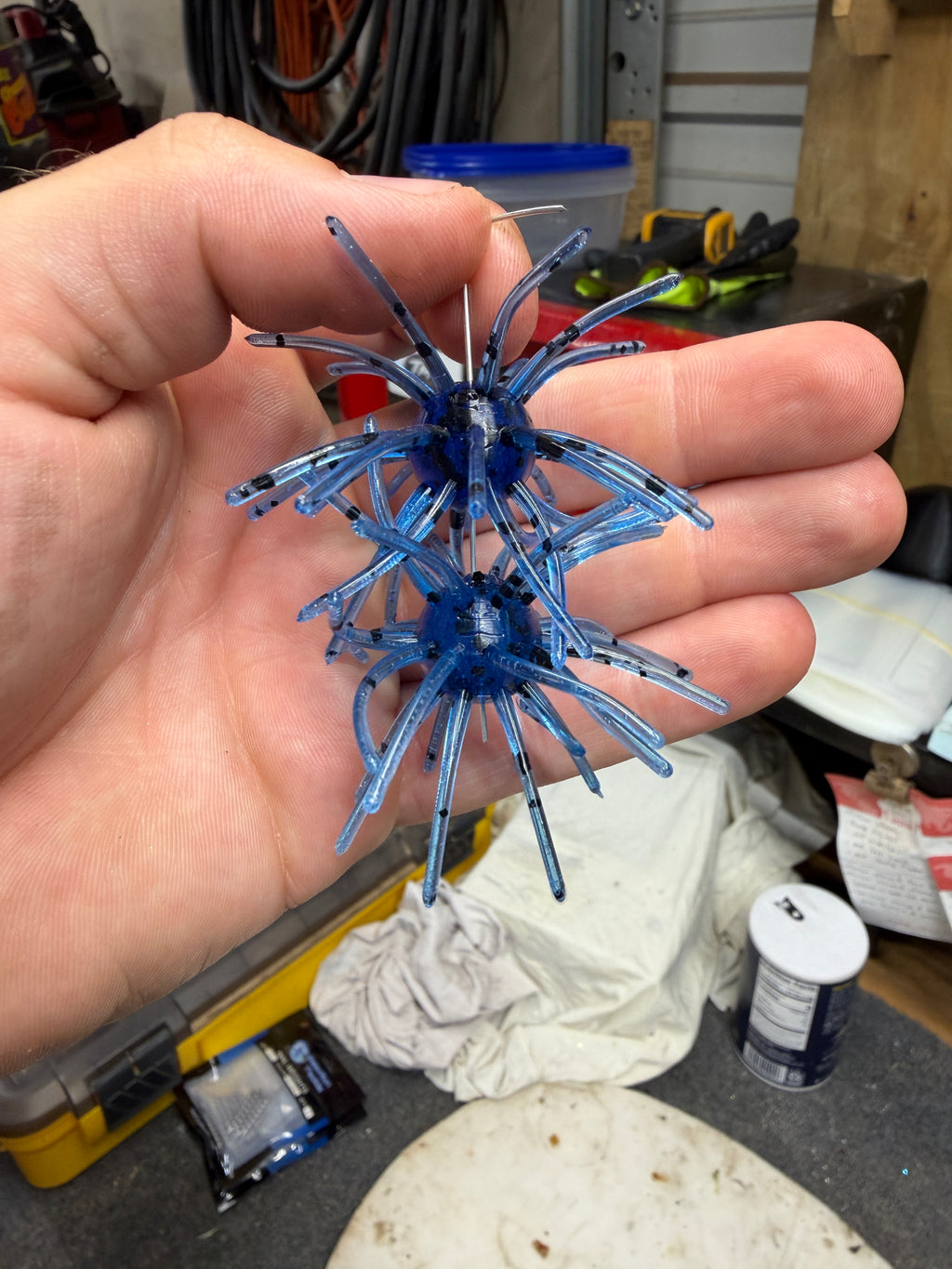 Candy Blue Urchin – 5/8" Ball | 2.5" Leg Span