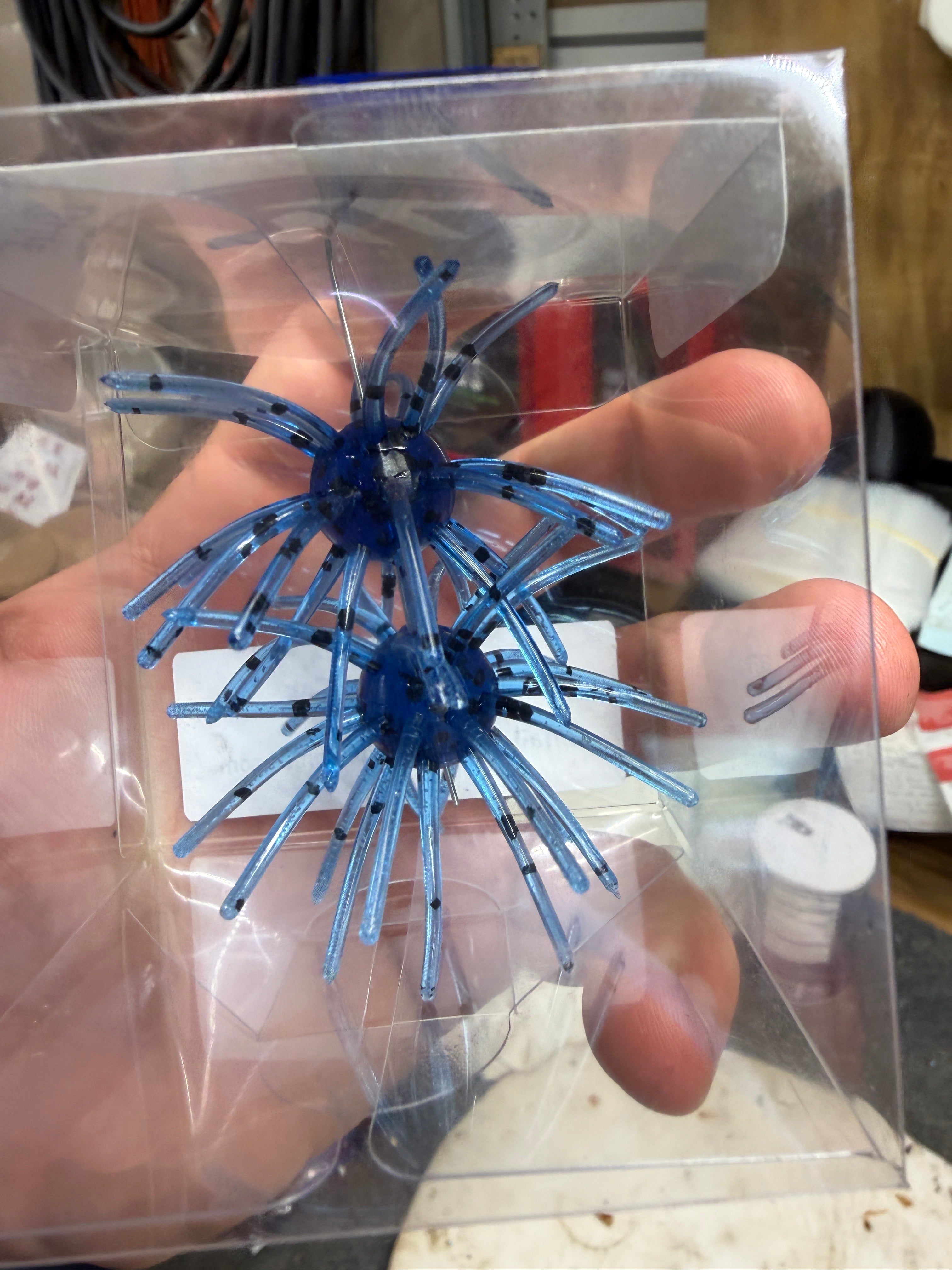 Candy Blue Urchin – 5/8" Ball | 2.5" Leg Span