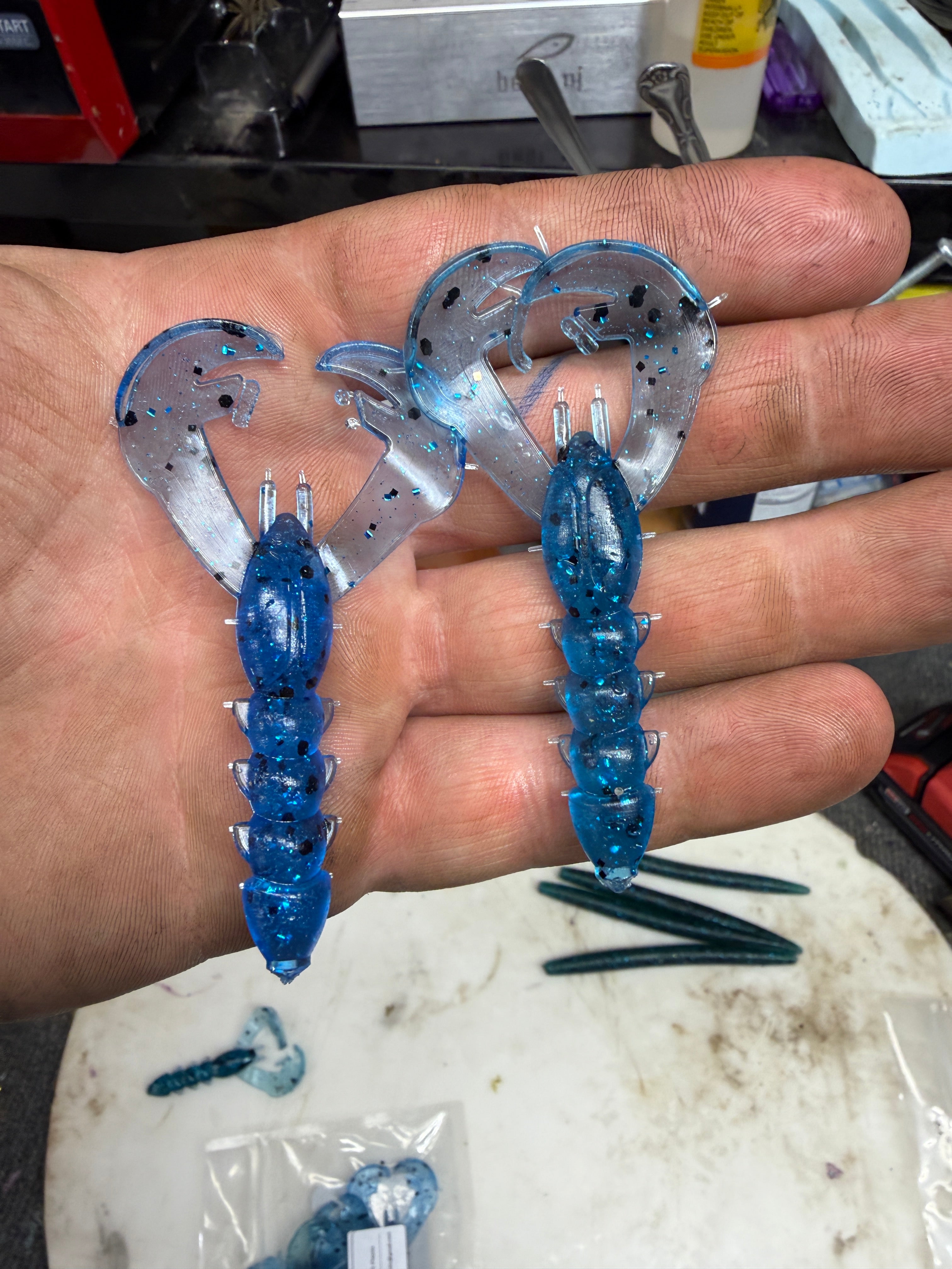 3" Crazy Craw – Candy Blue (8 Pack)