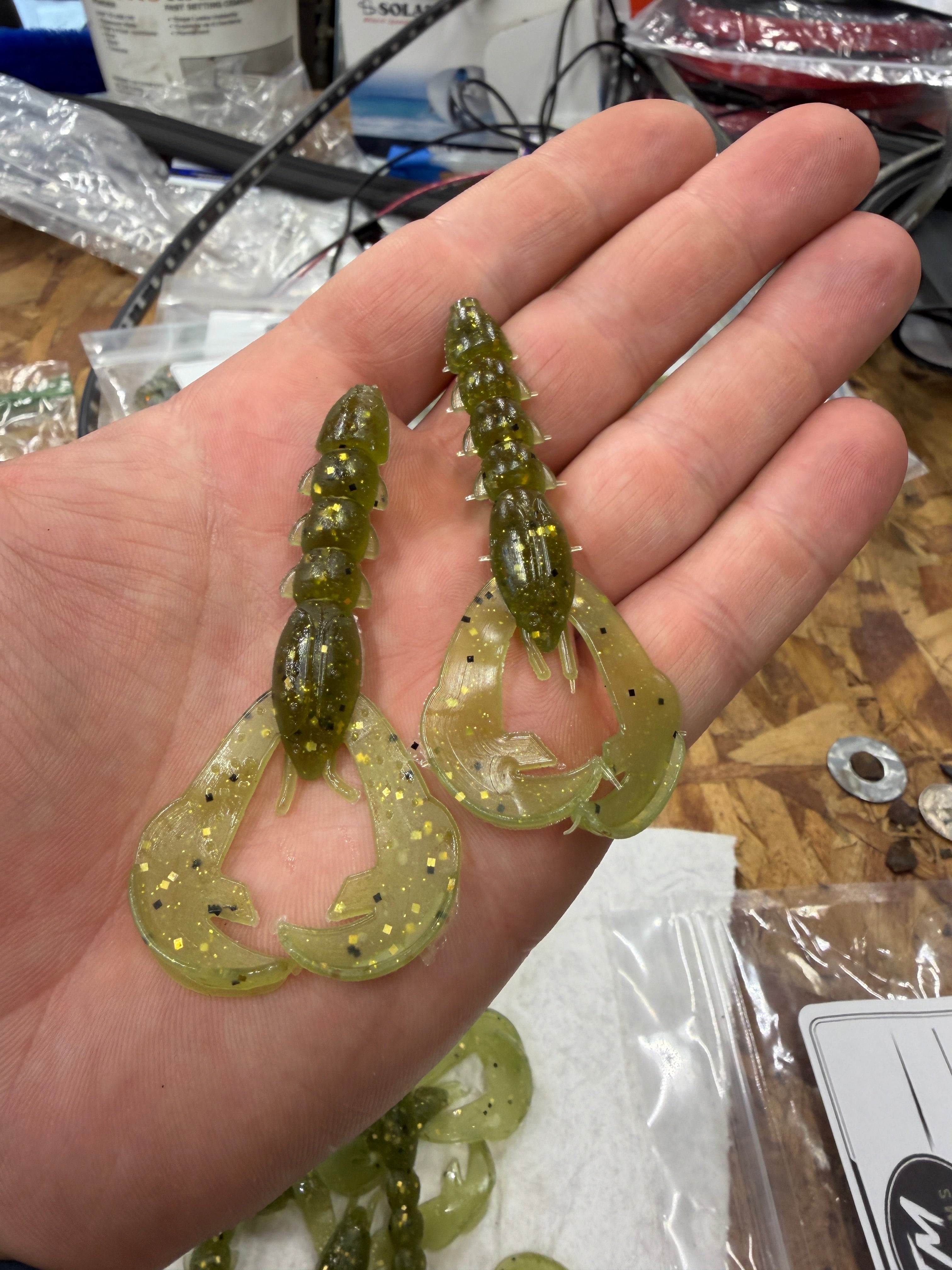 Watermelon Gold Flake 3" Crazy Craw